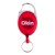 Okin Retractable Snap Lock Key and ID Card Holder Red